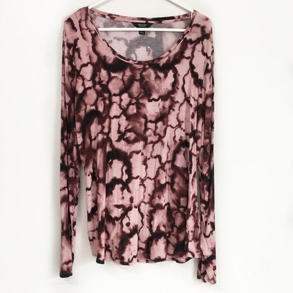 Simply Vera Women's Long-sleeve Tie-dye T-Shirt shirt Size Large - Picture 1 of 8